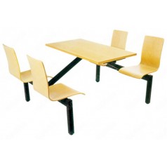 弯木餐桌椅，广东鸿美佳厂家提供弯木快餐桌椅