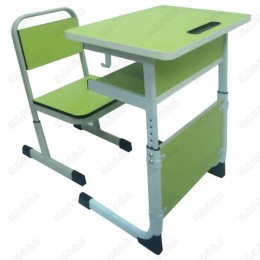 钢木学生课桌椅，广东鸿美佳厂家批发小学生钢木课桌椅
