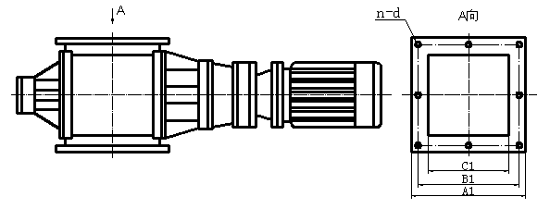 叶轮给料机安装尺寸结构图