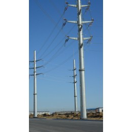长春市20米66kv电力钢杆 钢管杆 钢管塔 打桩施工