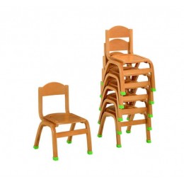 幼儿园家具进口榉木实木小椅（可叠5张）环保水性漆国家儿童漆标准