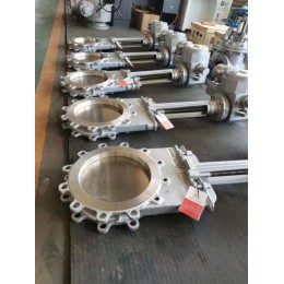 上海科耐迪阀门成套设备供应电动投料闸阀PZ973H 不锈钢电动刀型闸阀