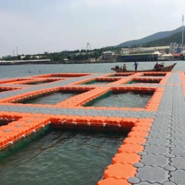 水库养殖塑料浮筒 戏水池搭建浮台 水上多用途浮箱
