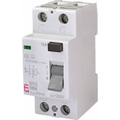 ETI 剩余电流断路器EFI-2 A 100/0.03系列