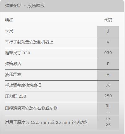 RINGSPANN 液压盘式制动器DV 030 PRT系列