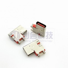 USB-TYPEC 侧插垫高母座16PIN 连接器