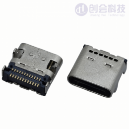 USB 3.1 TYPE-C24P母座 沉板 0.8 高频双排双贴SMT