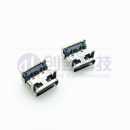 type-c 16P卧式板上垫高1.0母座type-c16P卧式加高1.60 USB接口